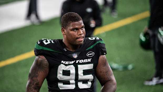 Jets DT Quinnen Williams on the sideline